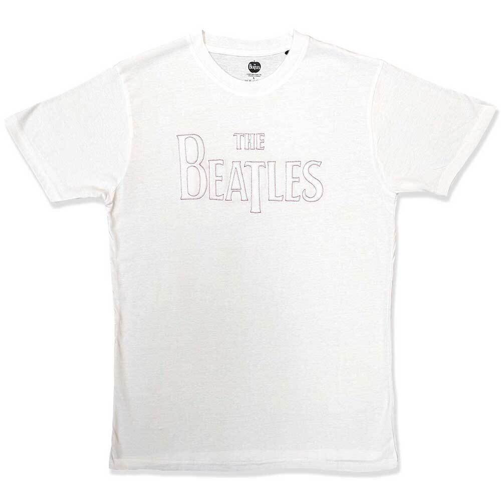 T-shirt The Beatles Drop T Embroidered (Embellished) White XL T-shirt