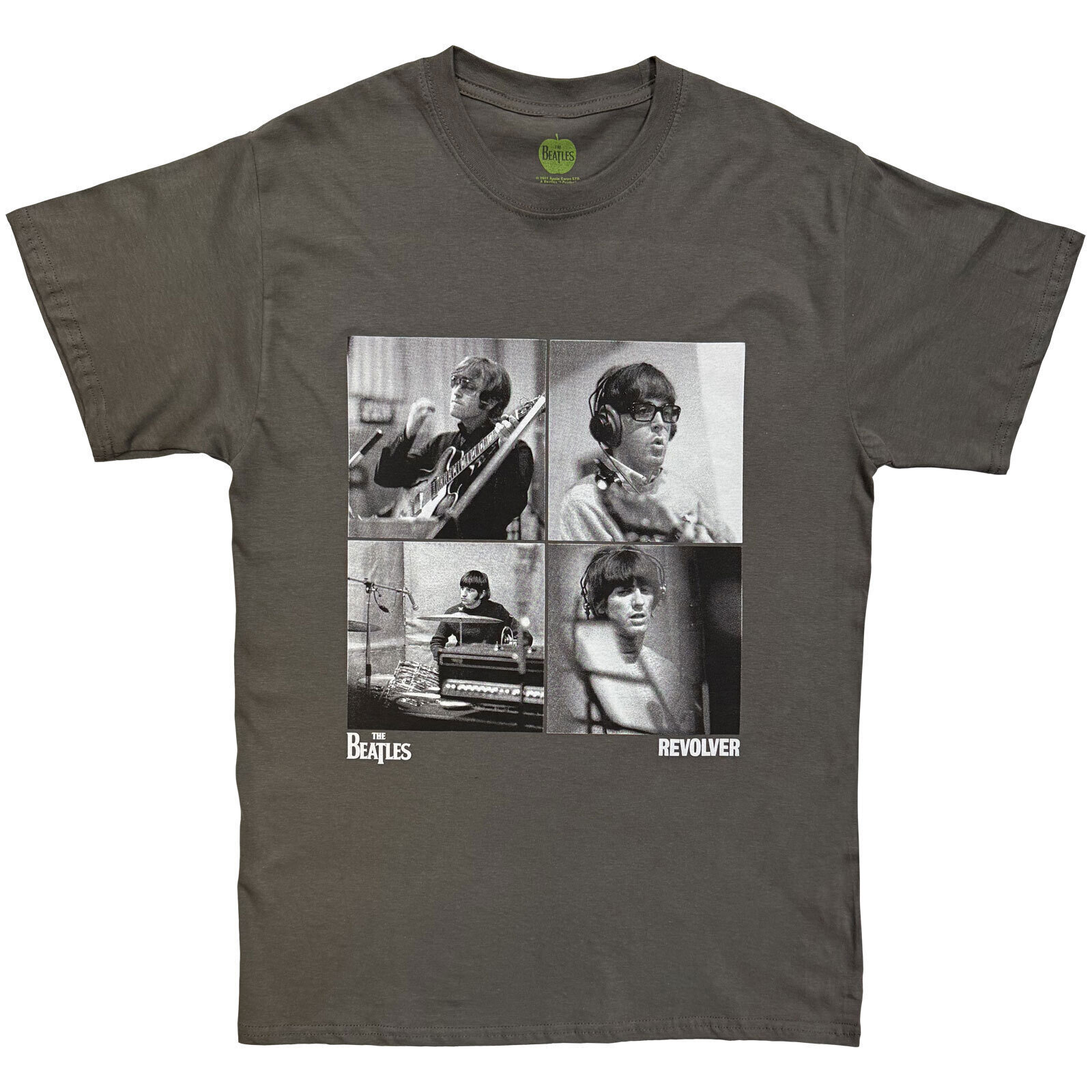 T-Shirt The Beatles Revolver Studio Shots Charcoal Grey S T-Shirt