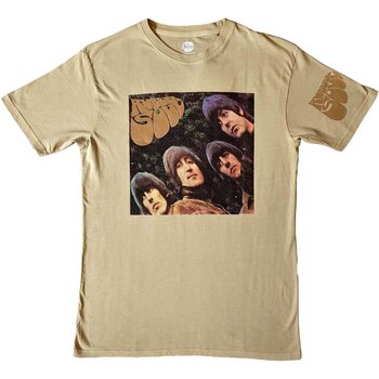 T-Shirt The Beatles Rubber Soul US (Sleeve Print) Sand M T-Shirt - 1