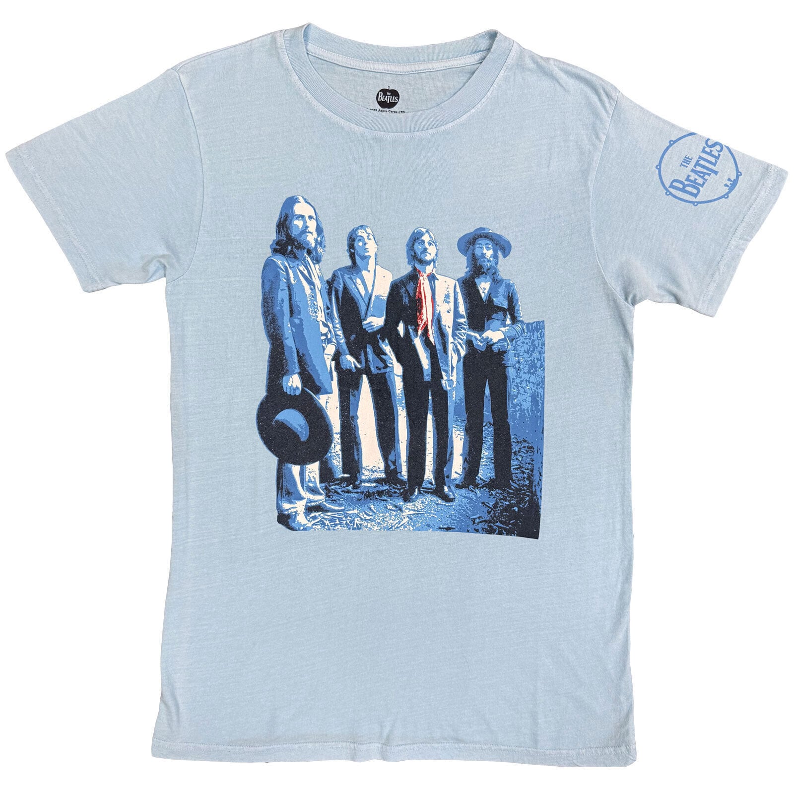 T-Shirt The Beatles Hat in Hand Blue S T-Shirt