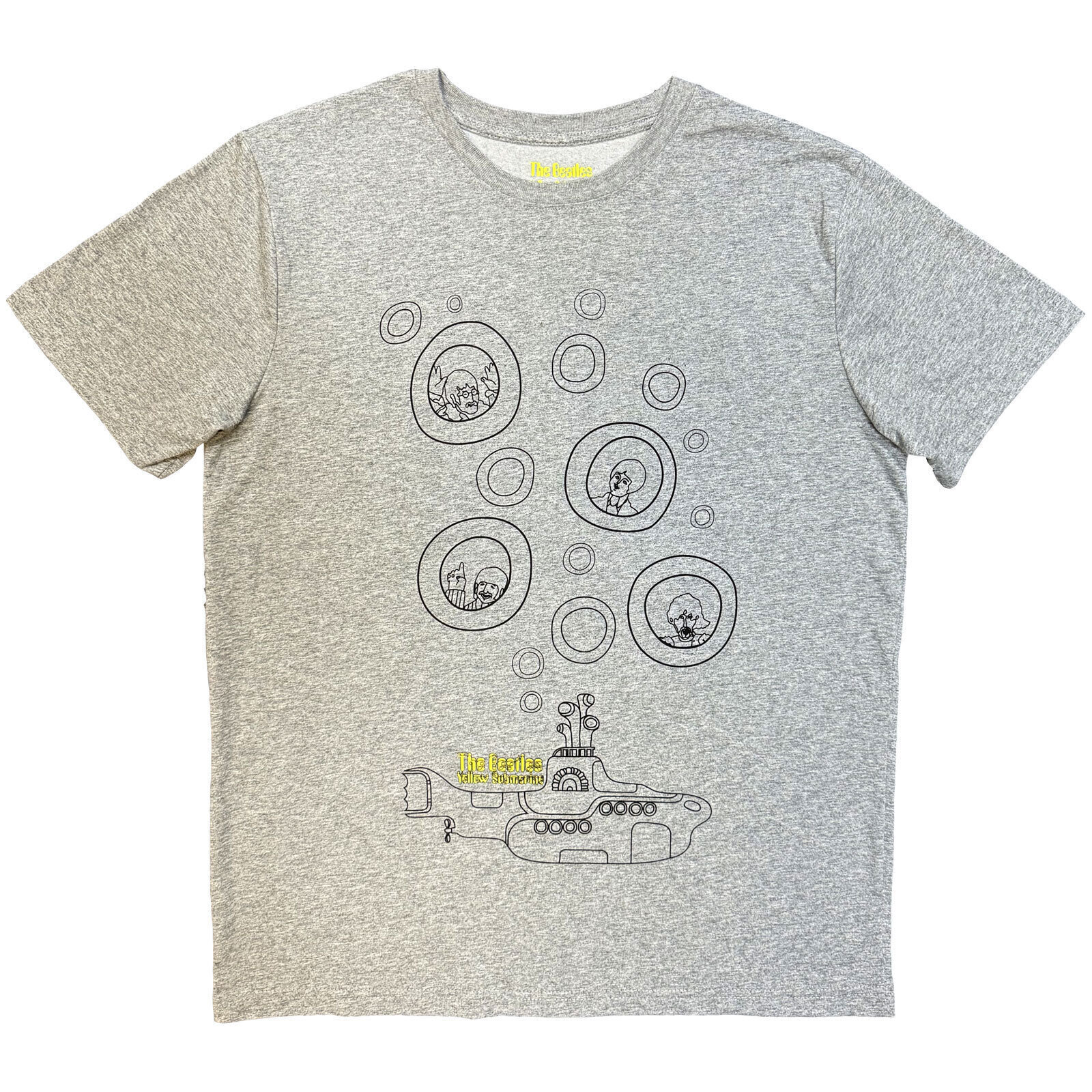 T-Shirt The Beatles Bubbles Heather Grey L T-Shirt