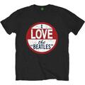 The Beatles I Love The Beatles Single Print Black M T-Shirt
