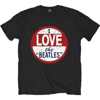 T-Shirt The Beatles I Love The Beatles Single Print Black 2XL T-Shirt - 1