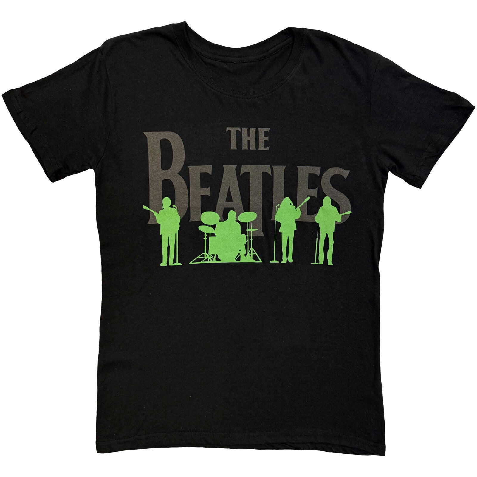 T-shirt The Beatles Saville Row Line Up Green Silhouette Black L T-shirt