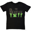The Beatles Saville Row Line Up Green Silhouette Black XL T-Shirt