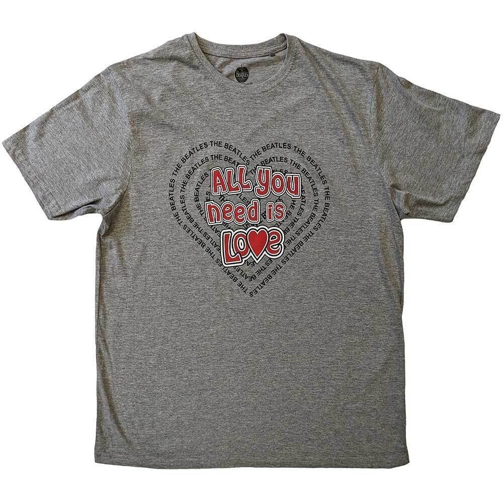 T-Shirt The Beatles All You Need Is Love Heart Grey S T-Shirt