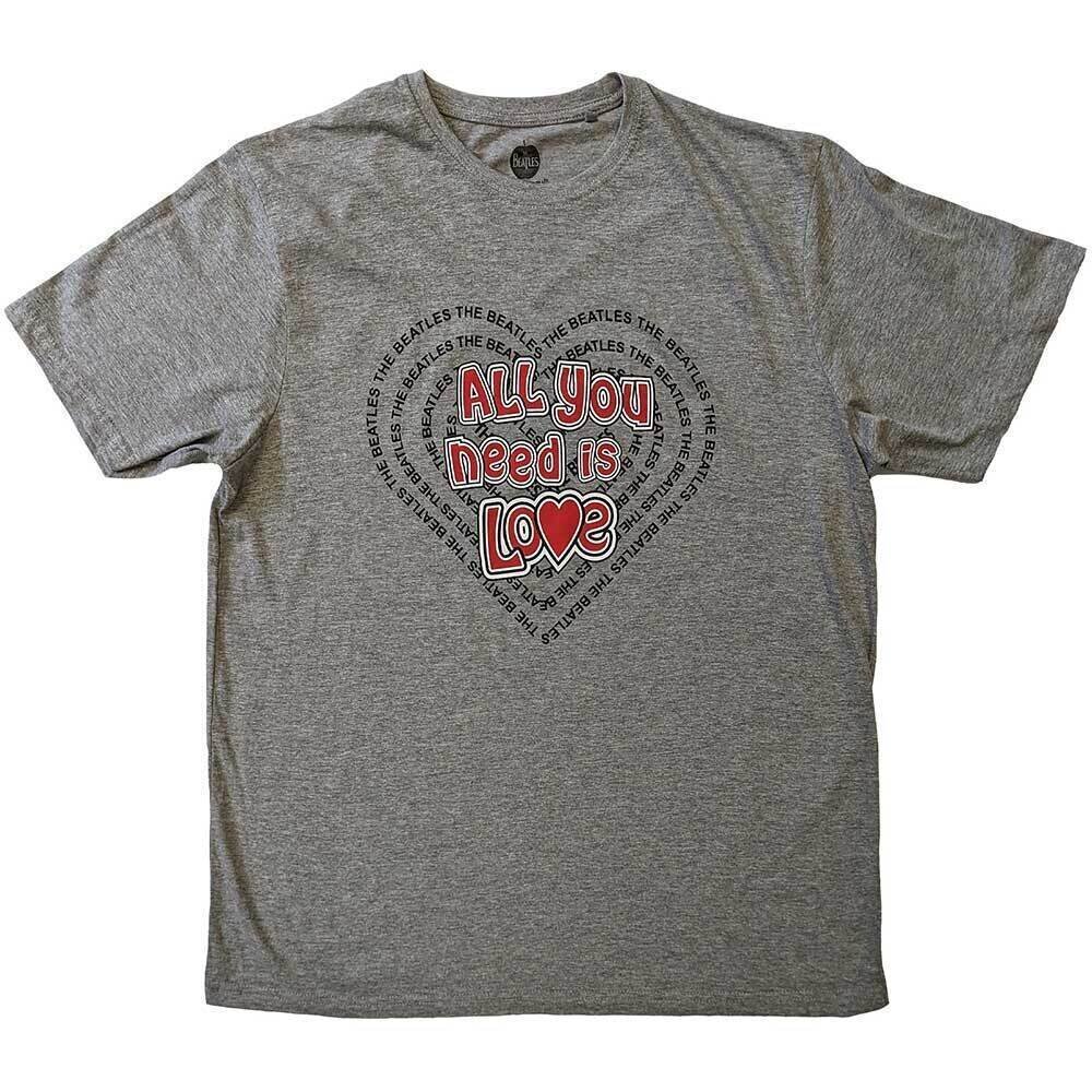 T-shirt The Beatles All You Need Is Love Heart Grey M T-shirt