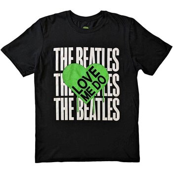 T-Shirt The Beatles Love Me Do Graffiti Heart Black S T-Shirt - 1