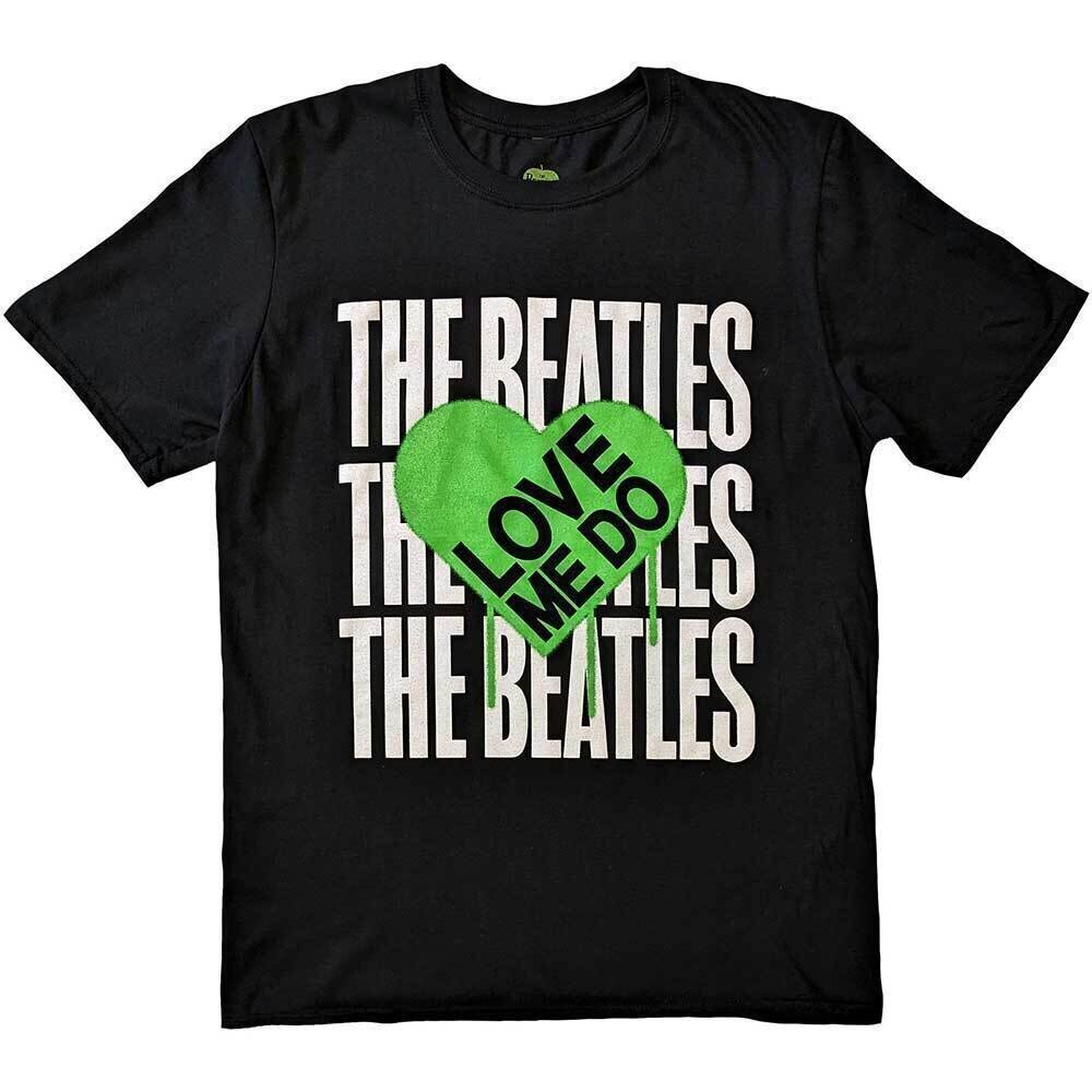 Skjorta The Beatles Love Me Do Graffiti Heart Black L Skjorta