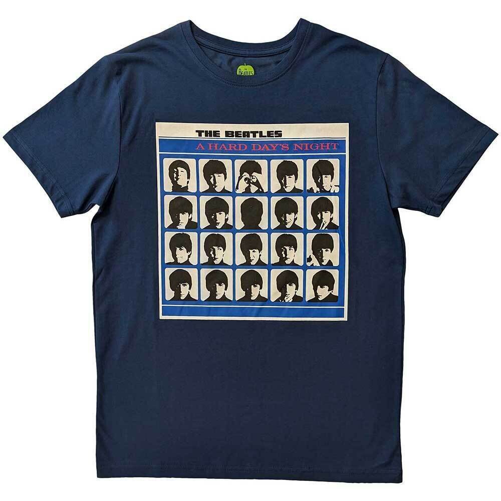 T-Shirt The Beatles A Hard Day's Night Album Cover Denim Blue 2XL T-Shirt