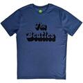 The Beatles Text Logo Shadow Denim Blue M Camiseta de manga corta