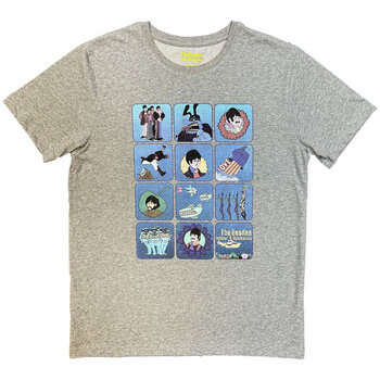 Marškinėliai The Beatles Yellow Submarine Montage Heather Grey L Marškinėliai - 1