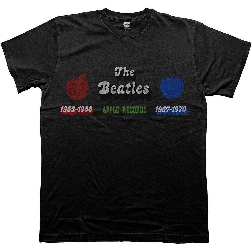 T-Shirt The Beatles Apple Years Red & Blue Black S T-Shirt