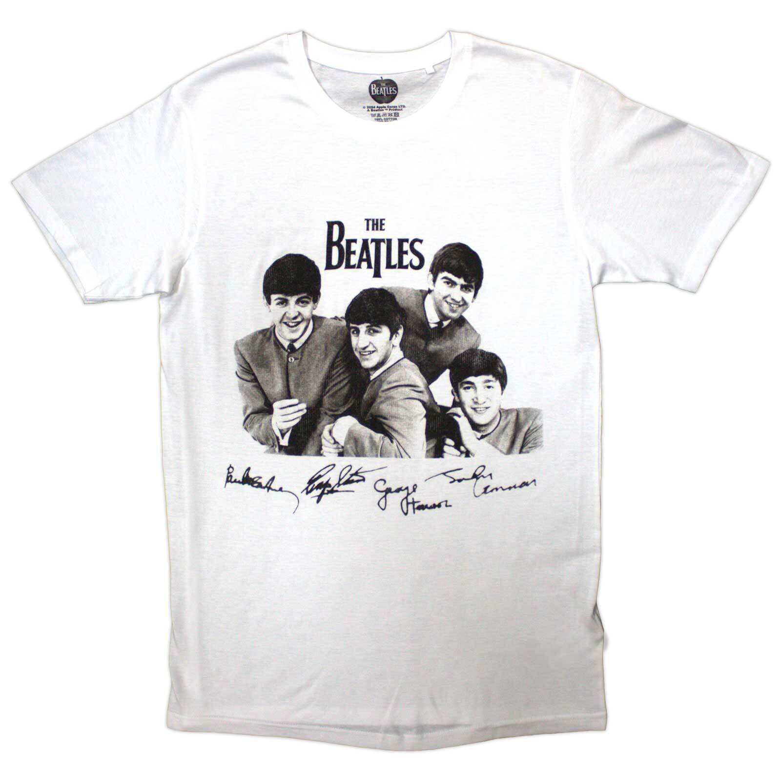 Πουκάμισο The Beatles Mop Tops & Signatures White S Πουκάμισο