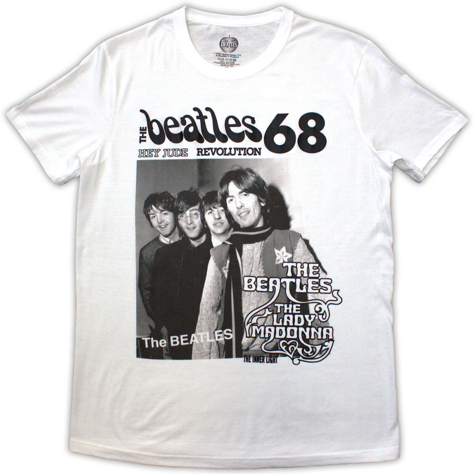 T-shirt The Beatles 1968 White M T-shirt