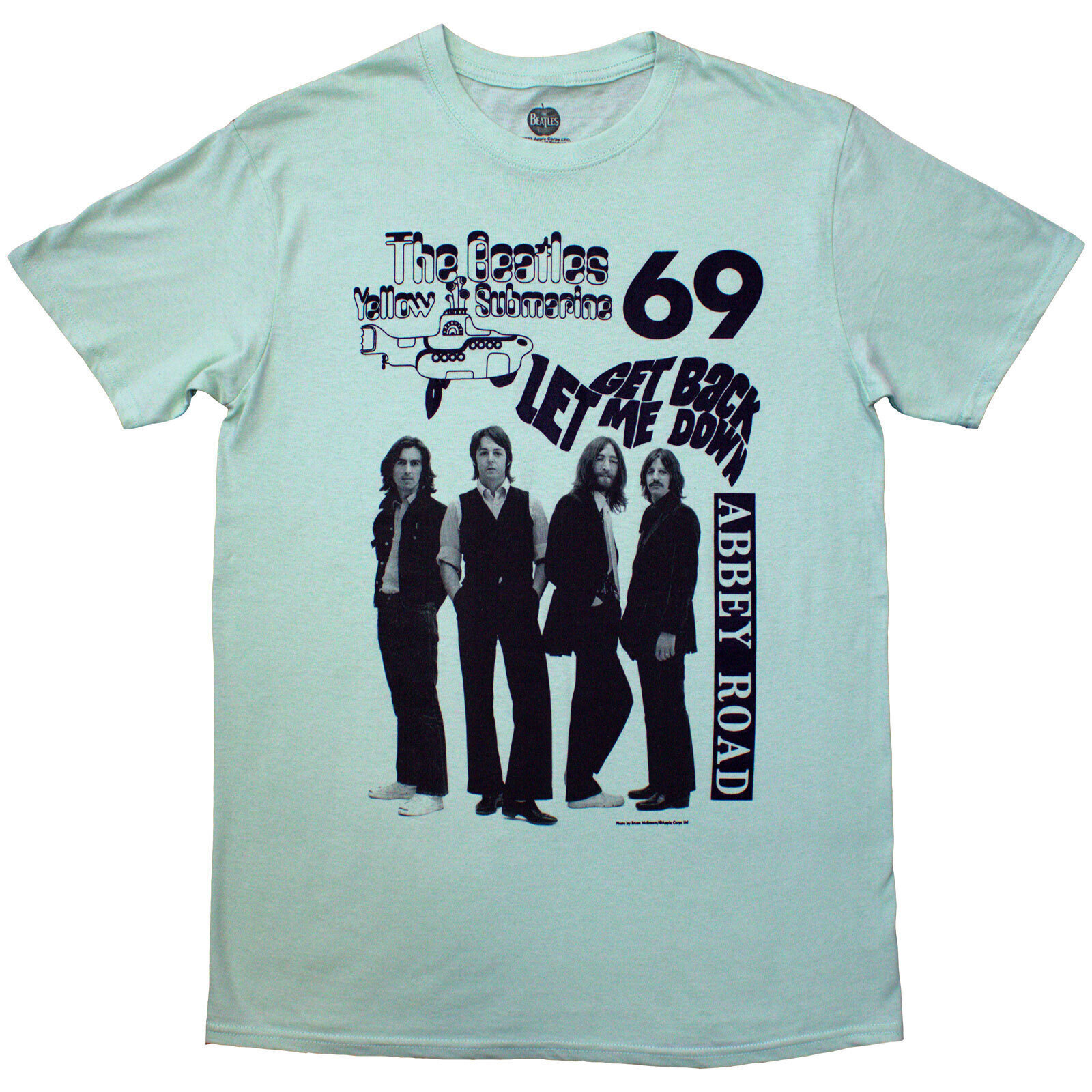 T-shirt The Beatles 1969 Green 2XL T-shirt