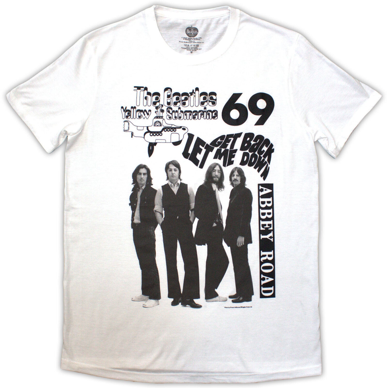 T-Shirt The Beatles 1969 White S T-Shirt