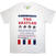 Marškinėliai The Beatles Washington '64 Stars & Stripes White 2XL Marškinėliai