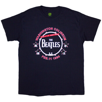 T-Shirt The Beatles Washington '64 Drum Navy Blue 2XL T-Shirt - 1
