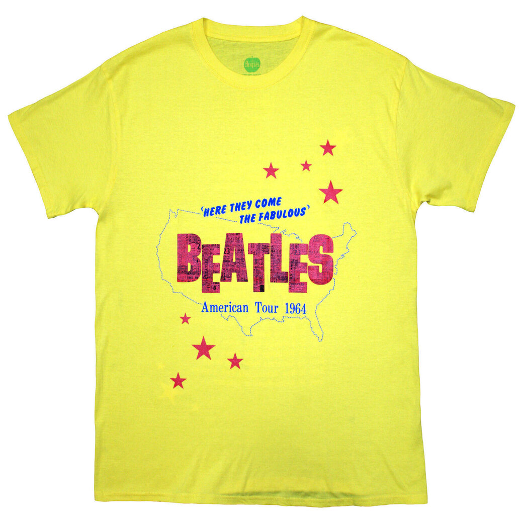 THE BEATLES × Ameri PRINT OVER TEE The Beatles American Tour '64