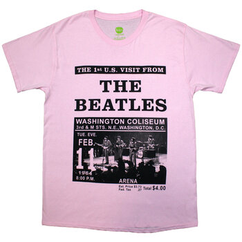 T-shirt The Beatles Washington '64 Promo Pink M T-shirt - 1