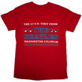 The Beatles Washington '64 Stars Setlist (Back Print) Red M T-shirt