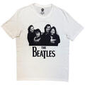 The Beatles Group Photo Anthology Drum (Back Print) White L T-Shirt
