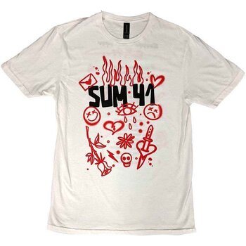 Риза Sum 41 Sketches European Tour 2022 (Back Print & Ex-Tour) White M Риза - 1