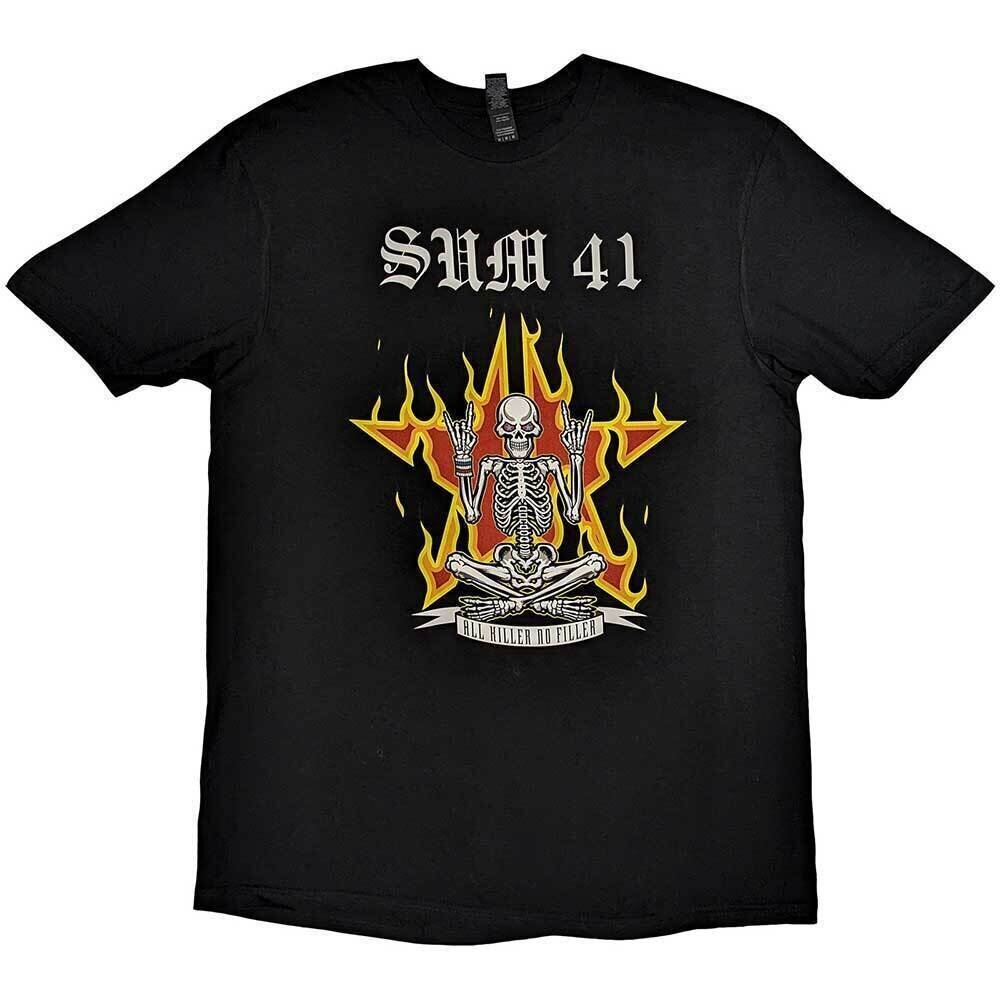 T-shirt Sum 41 AKNF Skeleton European Tour 2022 (Back Print & Ex-Tour) Black M T-shirt