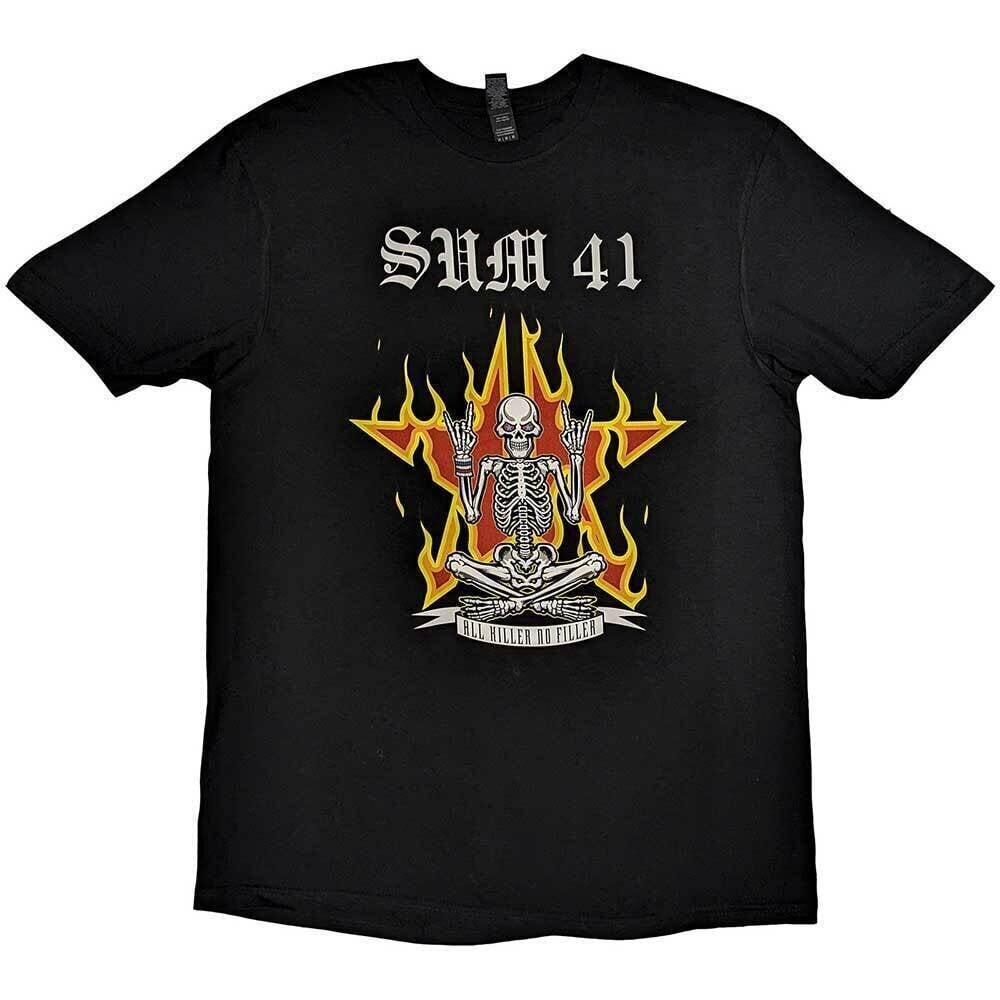T-shirt Sum 41 AKNF Skeleton European Tour 2022 (Back Print & Ex-Tour) Black L T-shirt