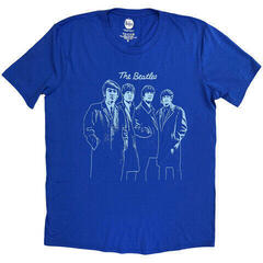 T-shirt The Beatles Band Outline Blue L T-shirt