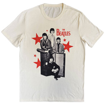 T-Shirt The Beatles Red Stars Natural L T-Shirt - 1