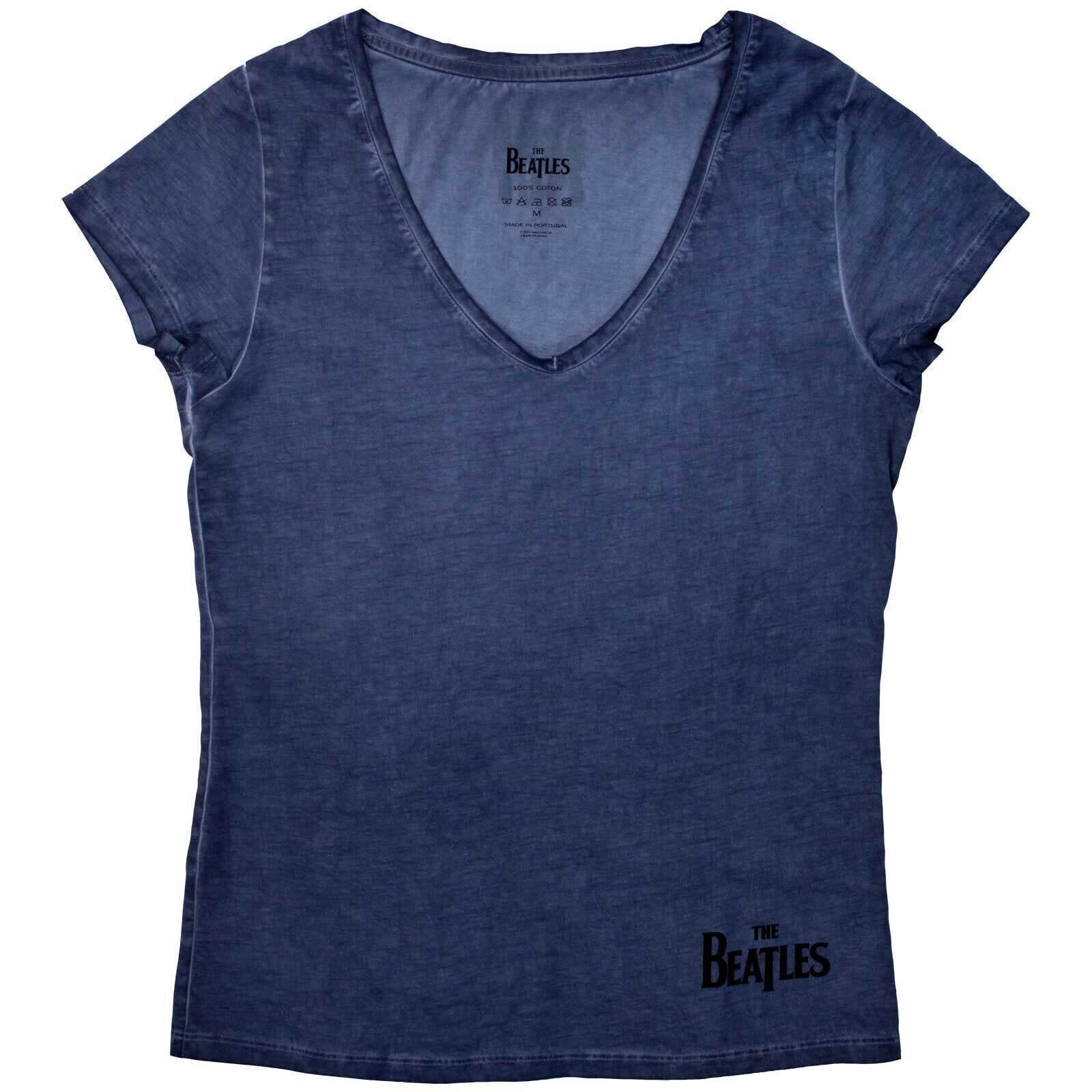T-shirt The Beatles Corner Logo Indigo Blue L Feminino T-shirt