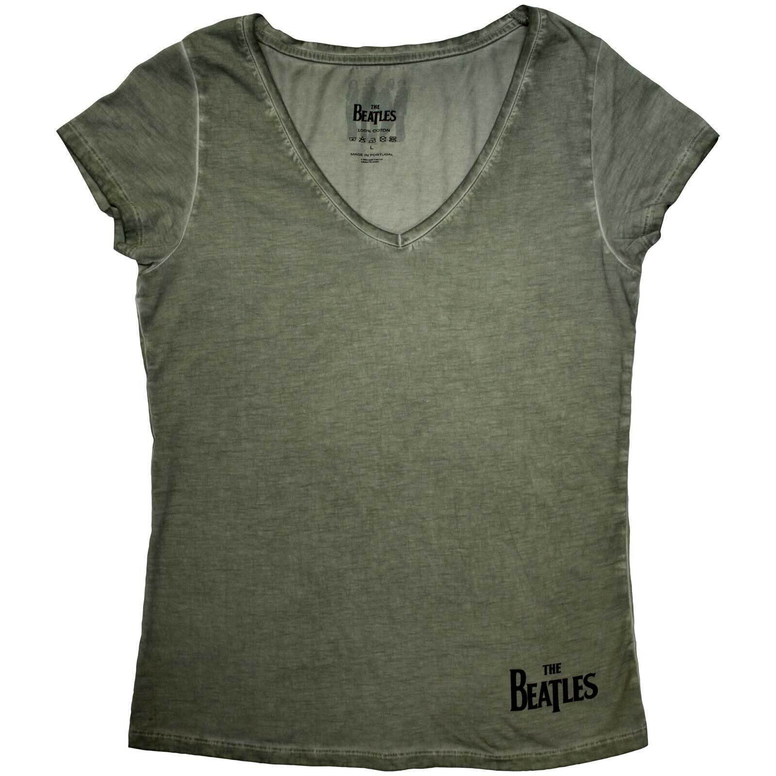 Skjorte The Beatles Corner Logo Green L Dame Skjorte