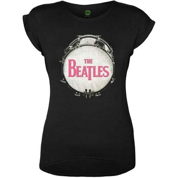 T-Shirt The Beatles Drum Fuchsia Glitter (Embellished) Black S Damen T-Shirt - 1