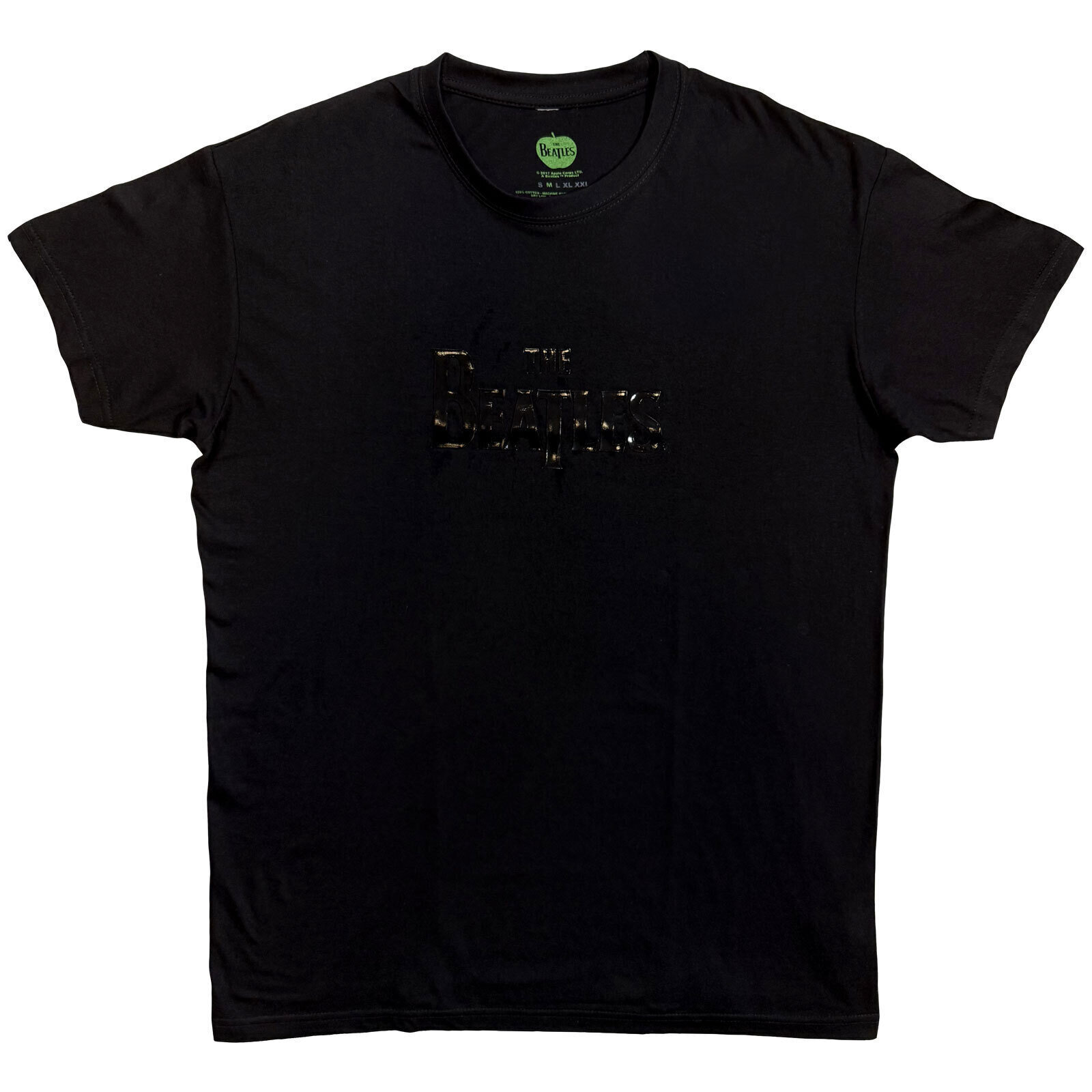 T-Shirt The Beatles Drop T Black-On-Black (Hi-Build) Black S T-Shirt