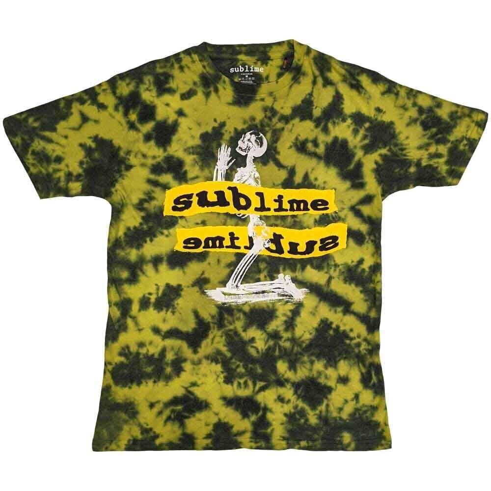 T-särk Sublime Praying Skeleton (Wash Collection) Yellow M T-särk