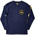 The Beatles Yellow Submarine Band (Back & Sleeve Print) Navy Blue M T-Shirt