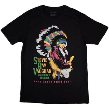 T-Shirt Stevie Ray Vaughan Double Trouble Black M T-Shirt - 1