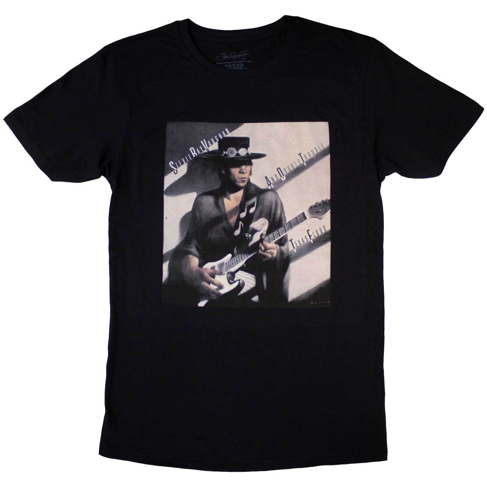 Skjorte Stevie Ray Vaughan Texas Flood Album Cover Black 2XL Skjorte