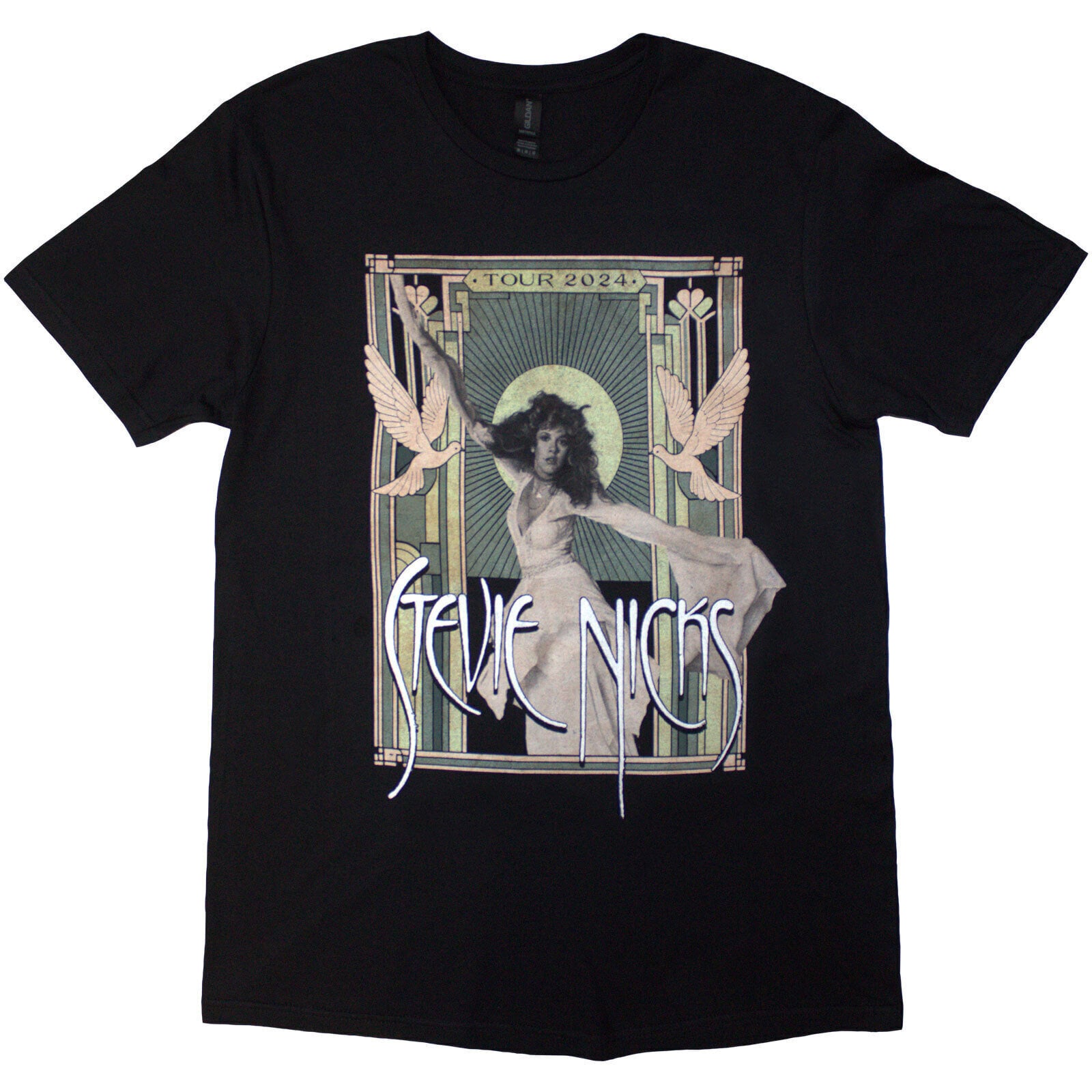 Camiseta de manga corta Stevie Nicks Tour '24 Doves (Back Print & Ex-Tour) Black S Camiseta de manga corta