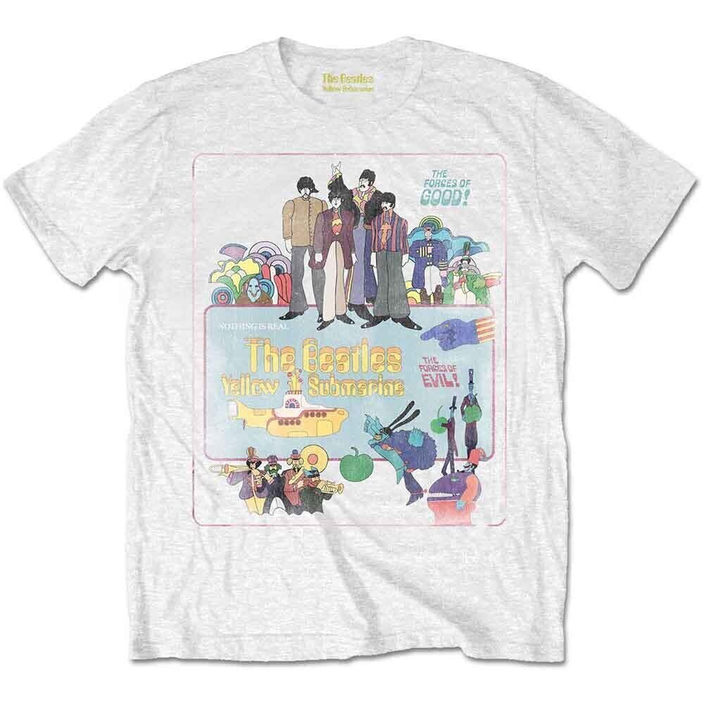 T-shirt The Beatles Yellow Submarine Vintage Movie Poster White M T-shirt