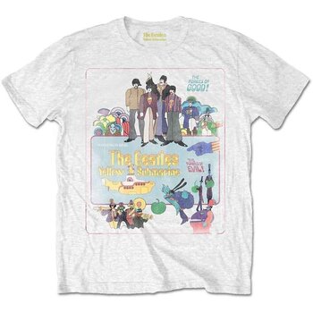 T-shirt The Beatles Yellow Submarine Vintage Movie Poster White L T-shirt - 1