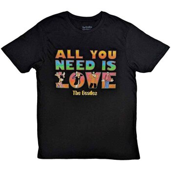 T-Shirt The Beatles Yellow Submarine All You Need Is Love Stacked Black L T-Shirt - 1