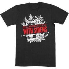T-Shirt Sleeping With Sirens Floral Black 2XL T-Shirt