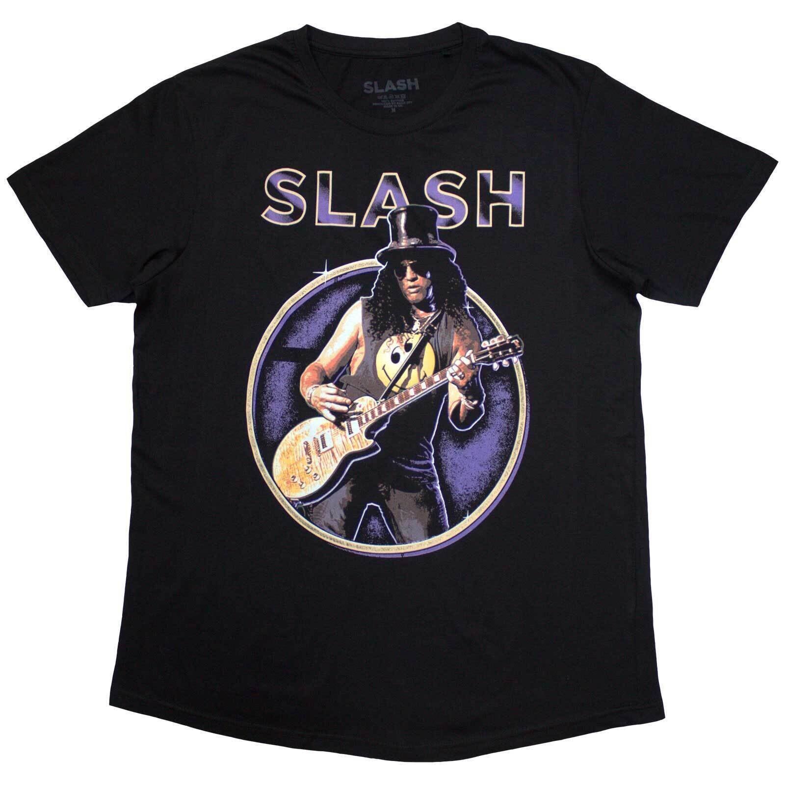 T-Shirt Slash Purple Circle Black M T-Shirt