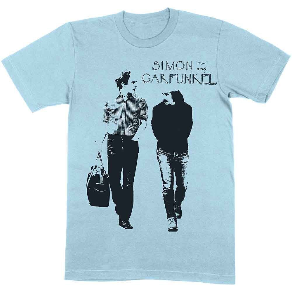 T-Shirt Simon & Garfunkel Walking Light Blue 2XL T-Shirt