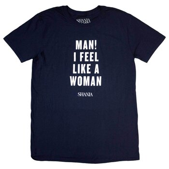 T-shirt Shania Twain Feel Like A Woman Navy Blue M T-shirt - 1
