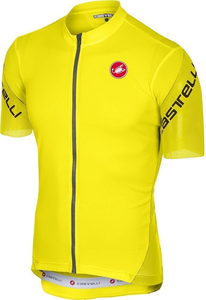 Mez kerékpározáshoz Castelli Entrata 3 Dzsörzi Fluo Yellow 3XL