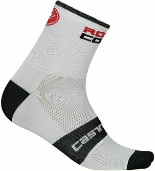 Kerékpáros zoknik Castelli Rosso Corsa 13 Fehér Kerékpáros zoknik - 1